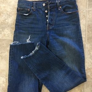 Levis white oak cone denim wedgies